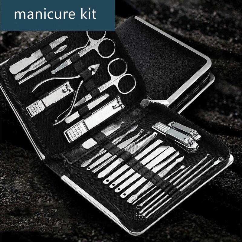 Super Kit Manicure e Pedicure Stainless Steel 21pcs com Bolsa Promoção - onlineparaelas