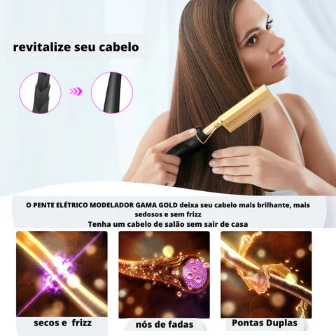 Pente Elétrico Modelador Gama Gold Bivolt