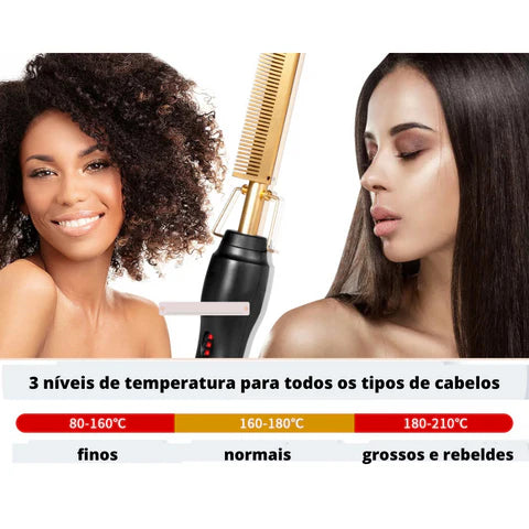 Pente Elétrico Modelador Gama Gold Bivolt
